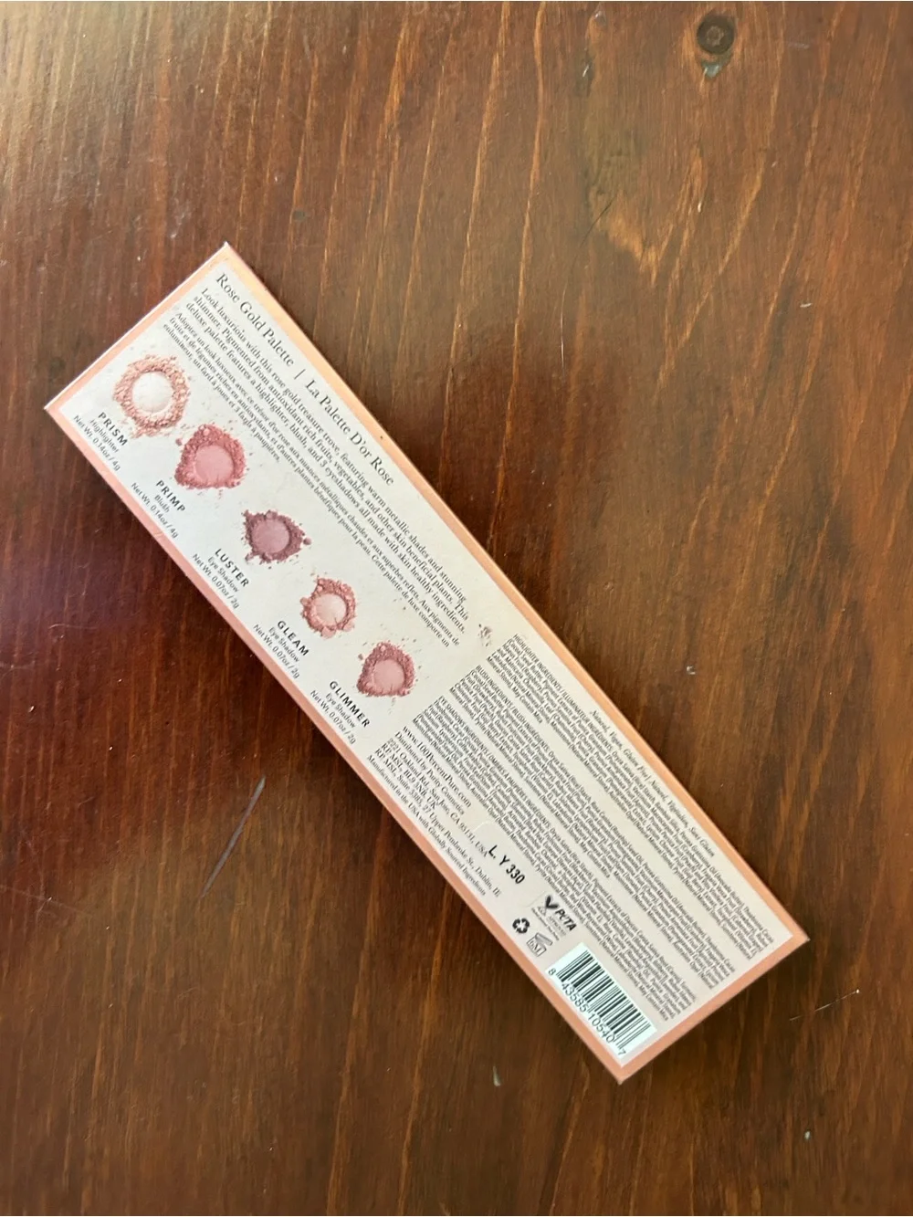 ROSE GOLD Eyeshadow Palette - Rose Gold 100% Pure barely used